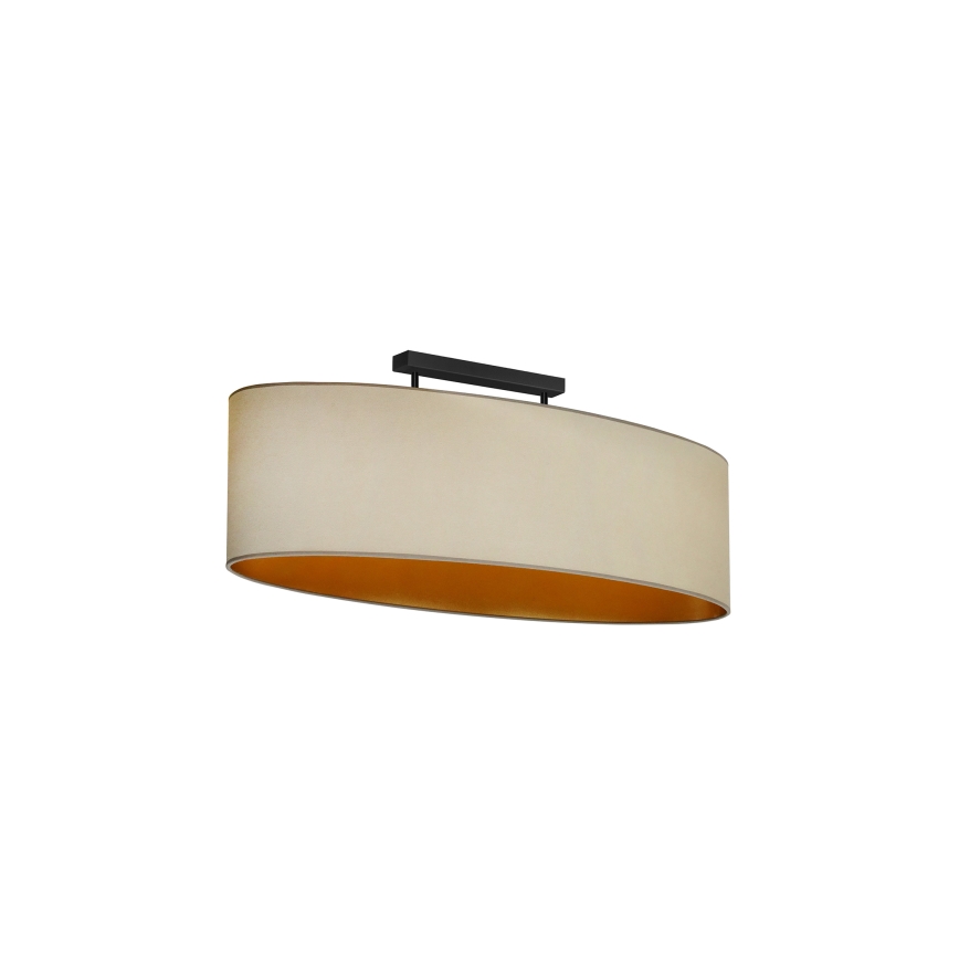 Duolla - Tvirtinamas sietynas OVAL VEGAN 2xE27/15W/230V smėlio spalva