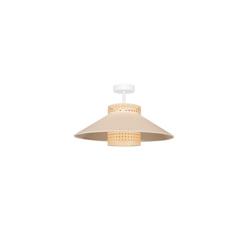 Duolla - Tvirtinamas sietynas RIO RATTAN 1xE27/15W/230V diametras 45 cm smėlio spalva/rotangas
