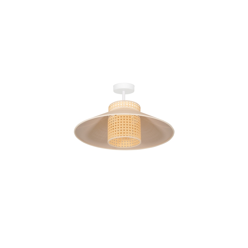 Duolla - Tvirtinamas sietynas RIO RATTAN 1xE27/15W/230V diametras 45 cm smėlio spalva/rotangas