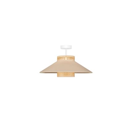 Duolla - Tvirtinamas sietynas RIO RATTAN 1xE27/15W/230V diametras 45 cm smėlio spalva/rotangas