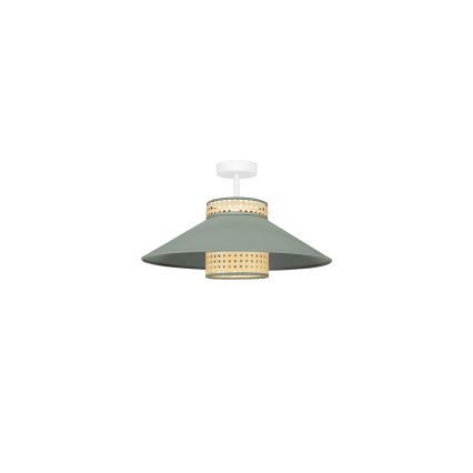 Duolla - Tvirtinamas sietynas RIO RATTAN 1xE27/15W/230V diametras 45 cm žalia/rotangas