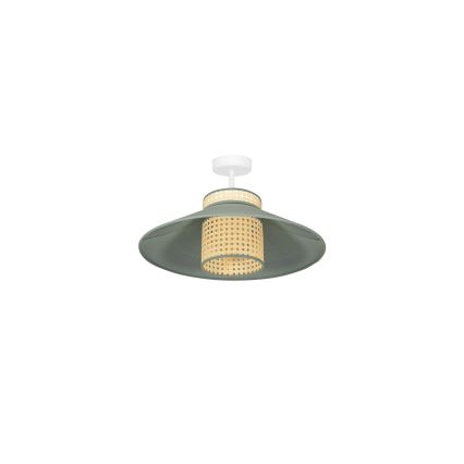 Duolla - Tvirtinamas sietynas RIO RATTAN 1xE27/15W/230V diametras 45 cm žalia/rotangas