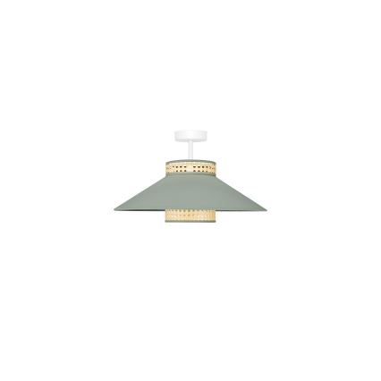 Duolla - Tvirtinamas sietynas RIO RATTAN 1xE27/15W/230V diametras 45 cm žalia/rotangas