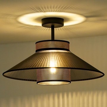 Duolla - Tvirtinamas sietynas RIO SHINY 1xE27/15W/230V diametras 45 cm juoda/varis