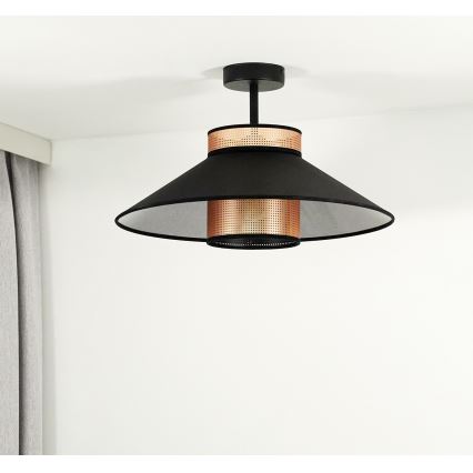 Duolla - Tvirtinamas sietynas RIO SHINY 1xE27/15W/230V diametras 45 cm juoda/varis