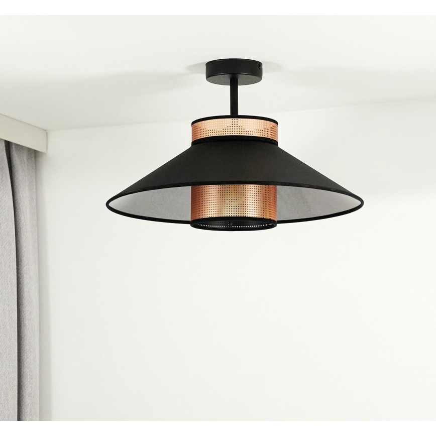 Duolla - Tvirtinamas sietynas RIO SHINY 1xE27/15W/230V diametras 45 cm juoda/varis