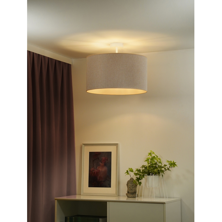 Duolla - Tvirtinamas sietynas ROLLER ECO RECYCLING 1xE27/15W/230V diametras 45 cm kreminė