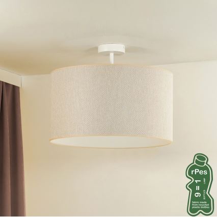Duolla - Tvirtinamas sietynas ROLLER ECO RECYCLING 1xE27/15W/230V diametras 45 cm kreminė