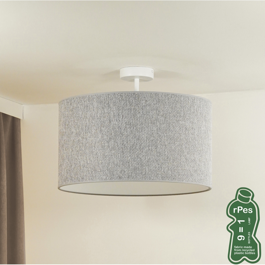 Duolla - Tvirtinamas sietynas ROLLER ECO RECYCLING 1xE27/15W/230V diametras 45 cm pilka
