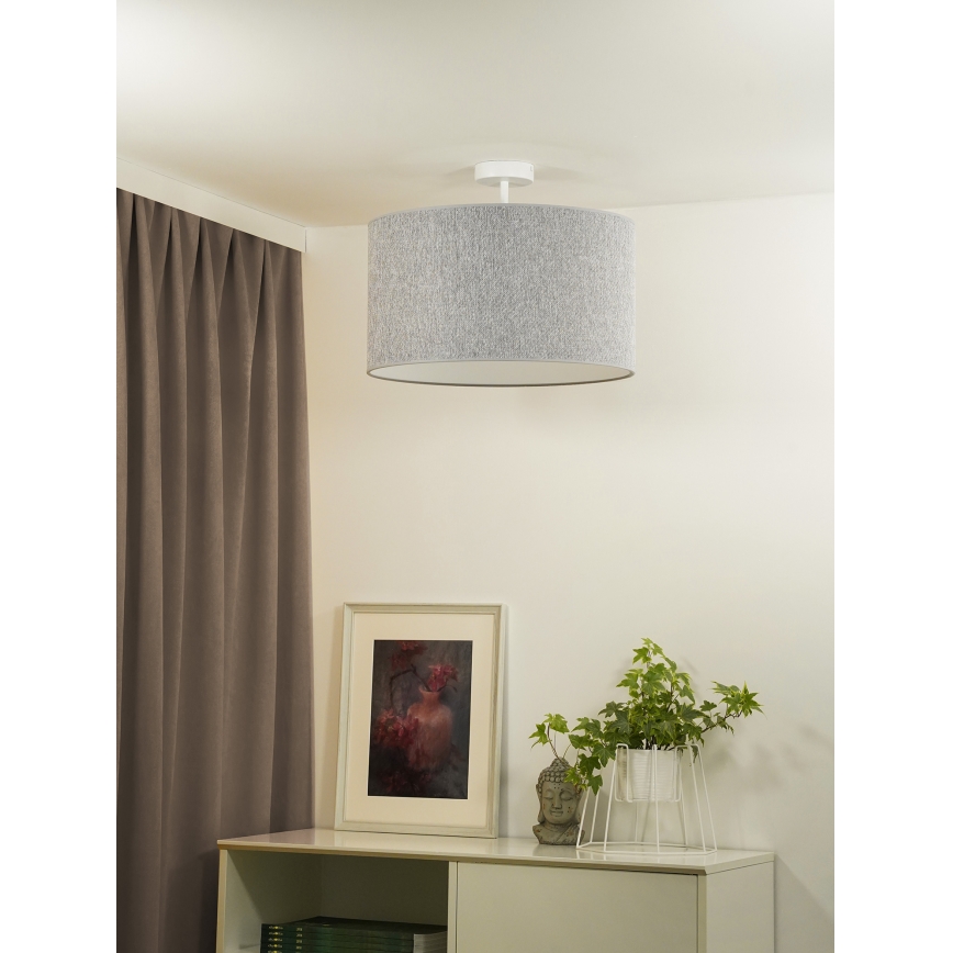 Duolla - Tvirtinamas sietynas ROLLER ECO RECYCLING 1xE27/15W/230V diametras 45 cm pilka