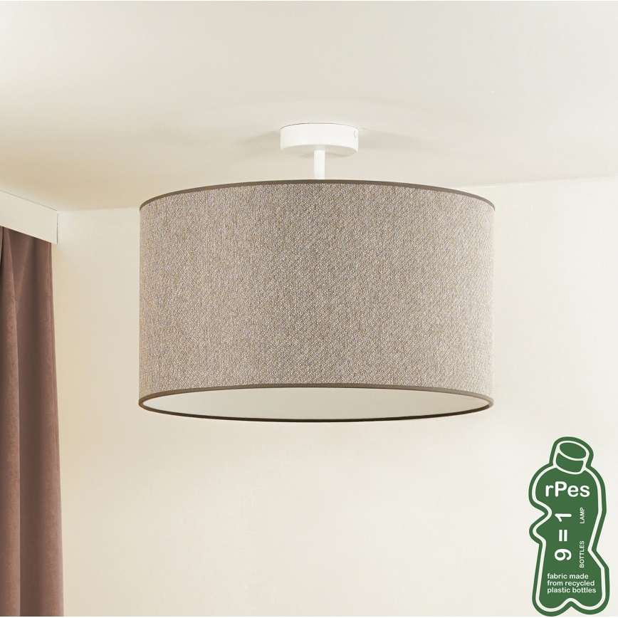 Duolla - Tvirtinamas sietynas ROLLER ECO RECYCLING 1xE27/15W/230V diametras 45 cm ruda