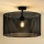 Duolla - Tvirtinamas sietynas ROLLER RATTAN 1xE27/15W/230V diametras 45 cm juoda