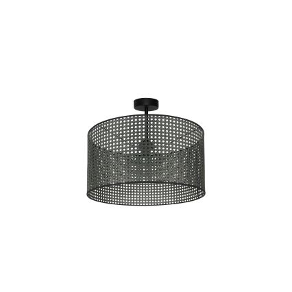 Duolla - Tvirtinamas sietynas ROLLER RATTAN 1xE27/15W/230V diametras 45 cm juoda