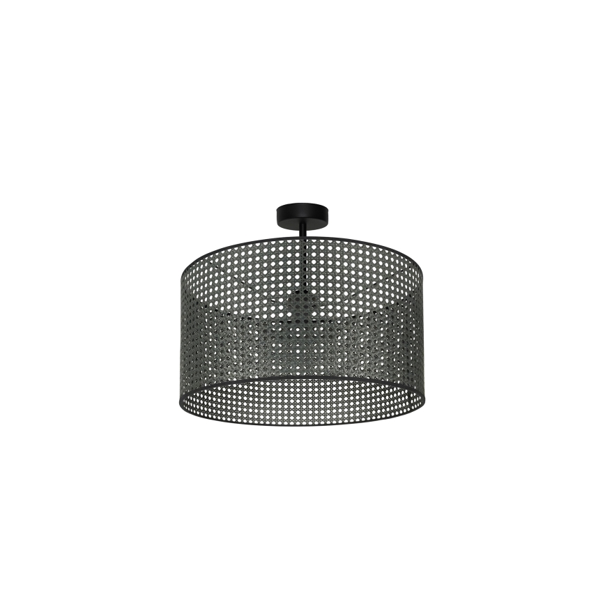 Duolla - Tvirtinamas sietynas ROLLER RATTAN 1xE27/15W/230V diametras 45 cm juoda