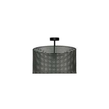 Duolla - Tvirtinamas sietynas ROLLER RATTAN 1xE27/15W/230V diametras 45 cm juoda