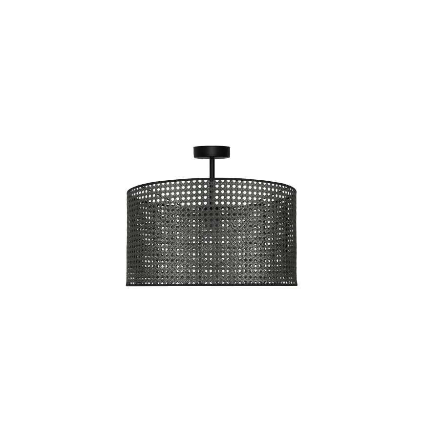 Duolla - Tvirtinamas sietynas ROLLER RATTAN 1xE27/15W/230V diametras 45 cm juoda