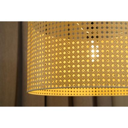 Duolla - Tvirtinamas sietynas ROLLER RATTAN 1xE27/15W/230V diametras 45 cm smėlio spalva