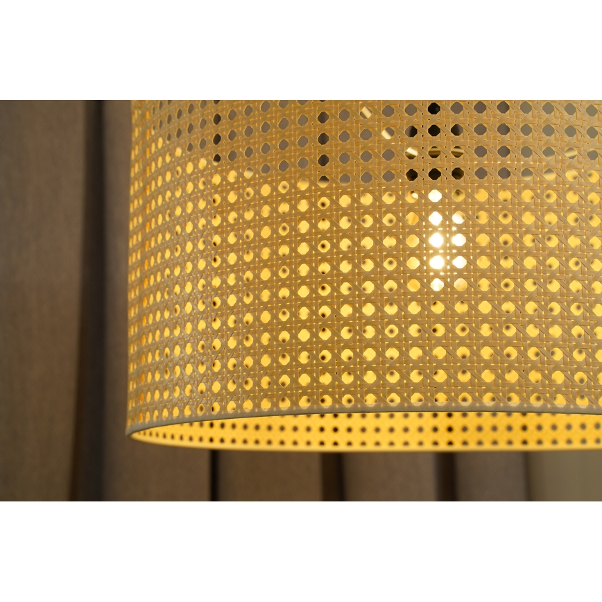 Duolla - Tvirtinamas sietynas ROLLER RATTAN 1xE27/15W/230V diametras 45 cm smėlio spalva
