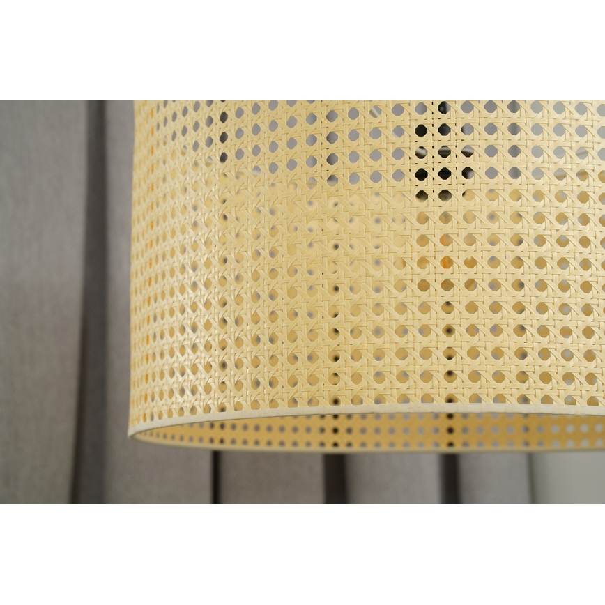 Duolla - Tvirtinamas sietynas ROLLER RATTAN 1xE27/15W/230V diametras 45 cm smėlio spalva