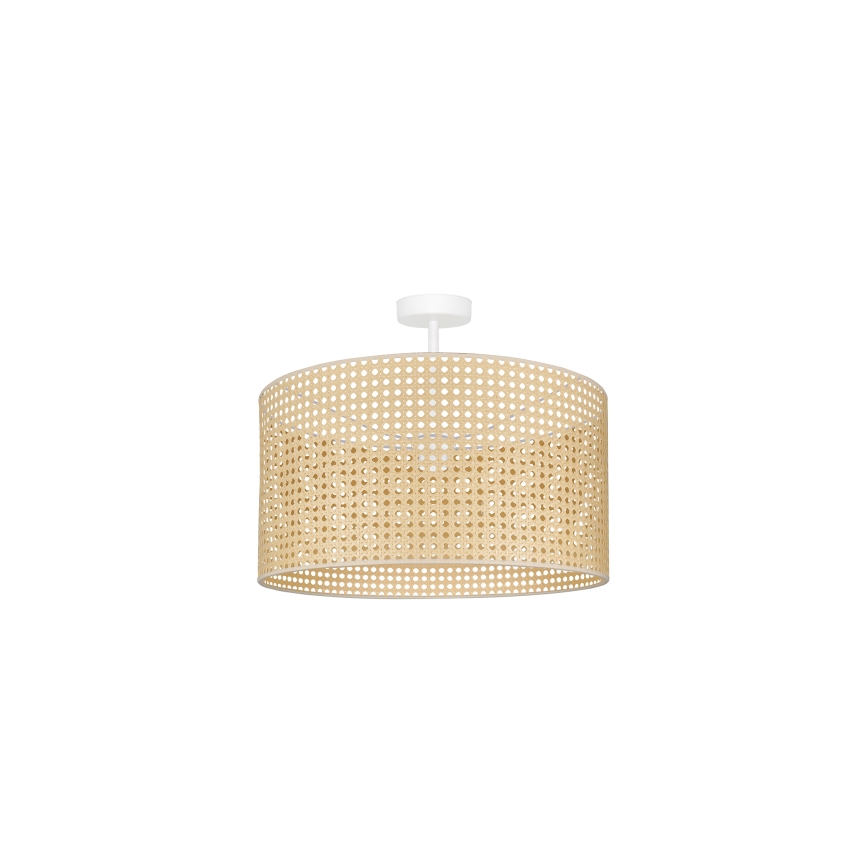 Duolla - Tvirtinamas sietynas ROLLER RATTAN 1xE27/15W/230V diametras 45 cm smėlio spalva