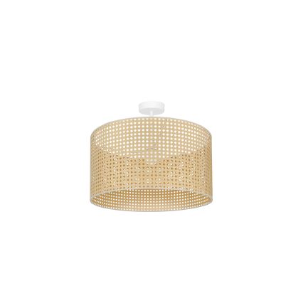 Duolla - Tvirtinamas sietynas ROLLER RATTAN 1xE27/15W/230V diametras 45 cm smėlio spalva