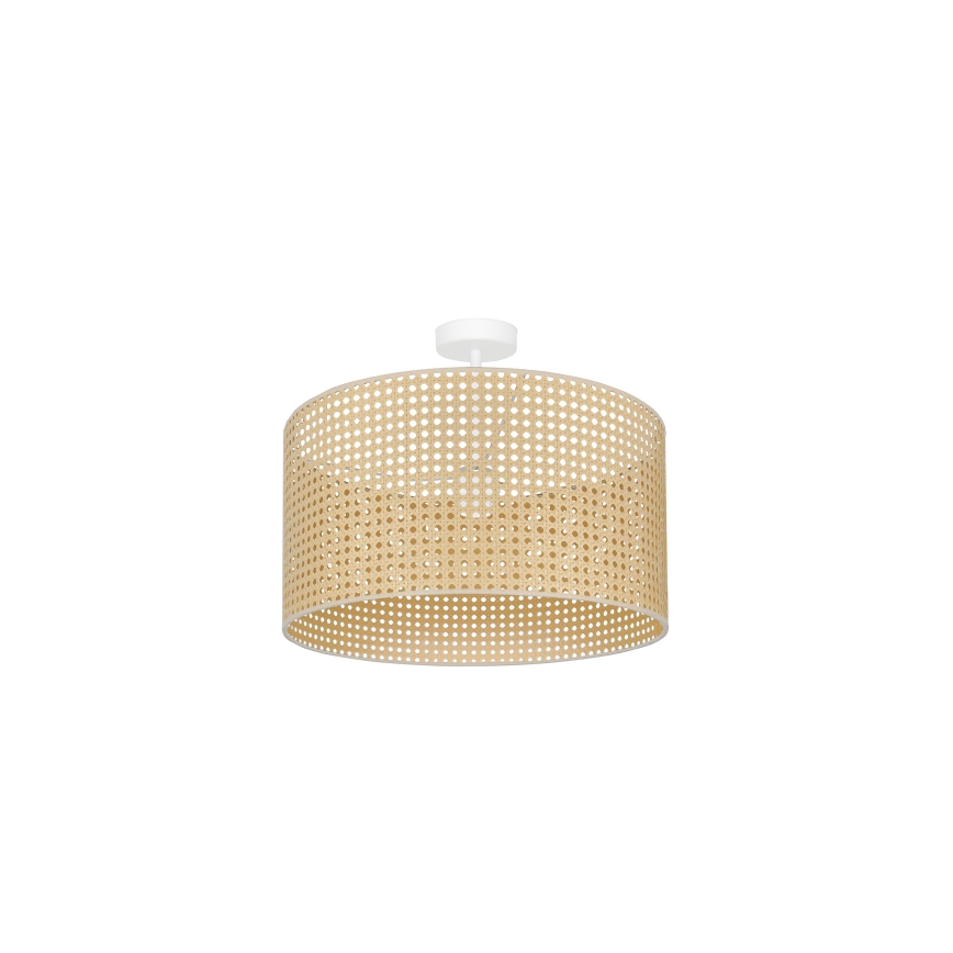 Duolla - Tvirtinamas sietynas ROLLER RATTAN 1xE27/15W/230V diametras 45 cm smėlio spalva