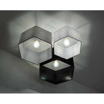 Duolla - Tvirtinamas sietynas ROLLER TRIO HEX 3xE27/15W/230V juoda/pilka/balta