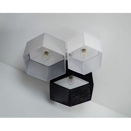 Duolla - Tvirtinamas sietynas ROLLER TRIO HEX 3xE27/15W/230V juoda/pilka/balta