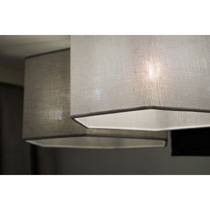 Duolla - Tvirtinamas sietynas ROLLER TRIO HEX 3xE27/15W/230V juoda/pilka/balta