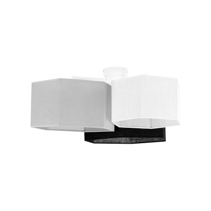 Duolla - Tvirtinamas sietynas ROLLER TRIO HEX 3xE27/15W/230V juoda/pilka/balta