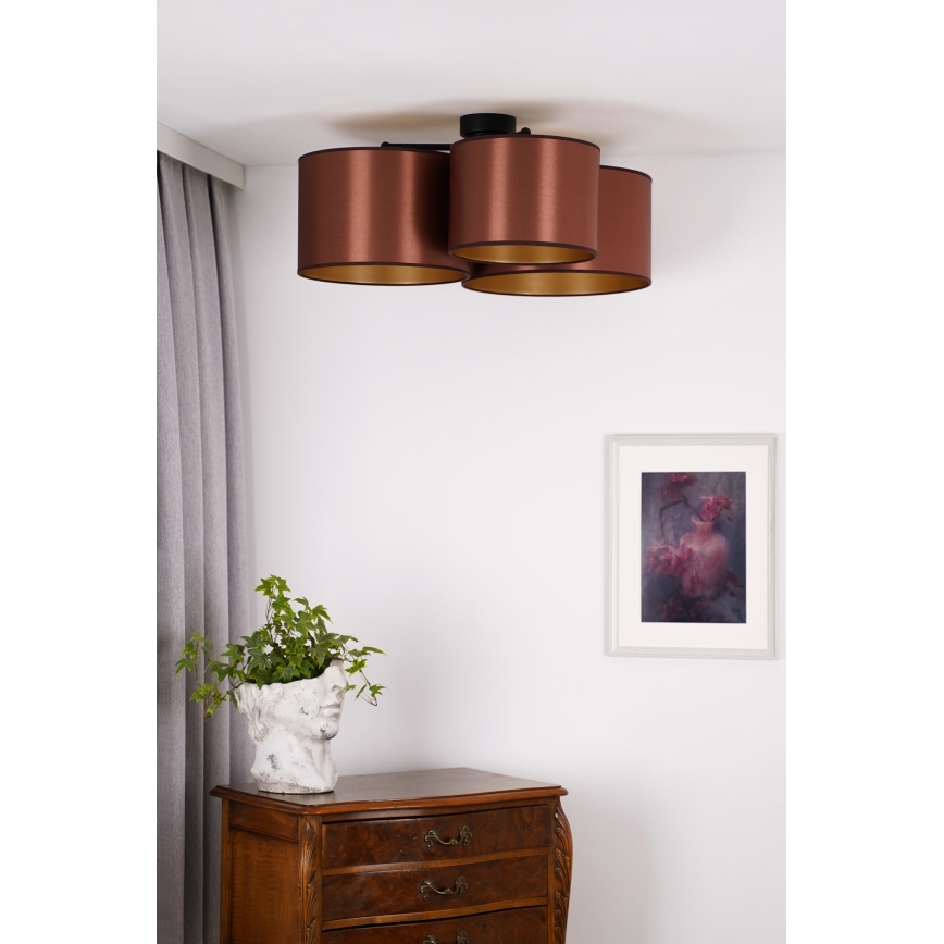 Duolla - Tvirtinamas sietynas ROLLER TRIO SHINY 3xE27/15W/230V varis/auksas