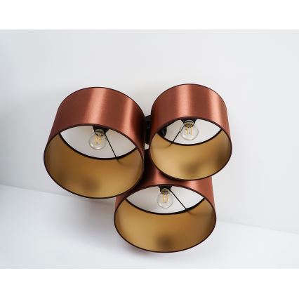 Duolla - Tvirtinamas sietynas ROLLER TRIO SHINY 3xE27/15W/230V varis/auksas