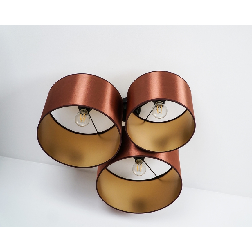 Duolla - Tvirtinamas sietynas ROLLER TRIO SHINY 3xE27/15W/230V varis/auksas