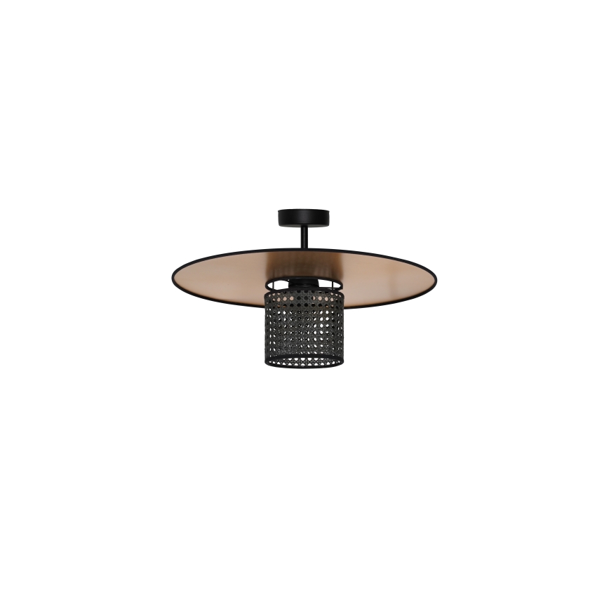 Duolla - Tvirtinamas sietynas TOKYO RATTAN 1xE27/15W/230V diametras 50 cm auksas/juoda