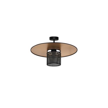 Duolla - Tvirtinamas sietynas TOKYO RATTAN 1xE27/15W/230V diametras 50 cm auksas/juoda