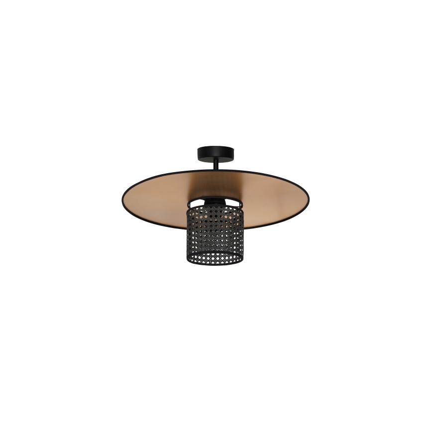 Duolla - Tvirtinamas sietynas TOKYO RATTAN 1xE27/15W/230V diametras 50 cm auksas/juoda