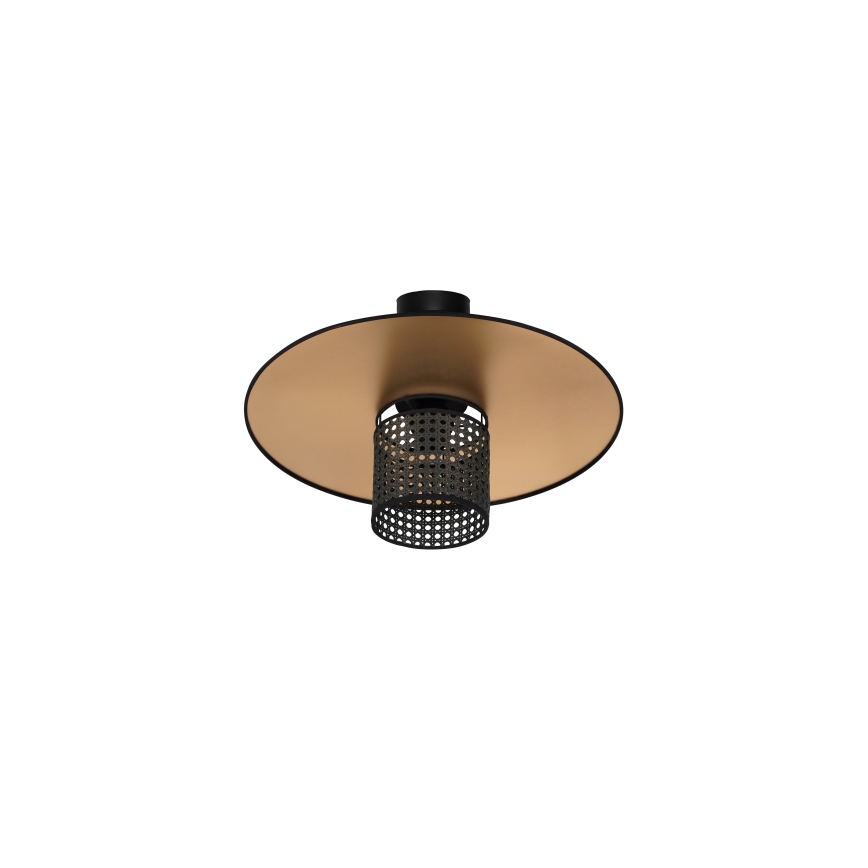 Duolla - Tvirtinamas sietynas TOKYO RATTAN 1xE27/15W/230V diametras 50 cm auksas/juoda