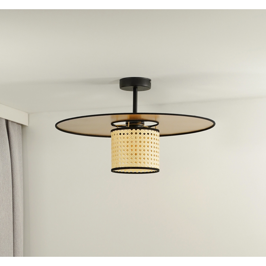 Duolla - Tvirtinamas sietynas TOKYO RATTAN 1xE27/15W/230V diametras 50 cm auksas/rotangas