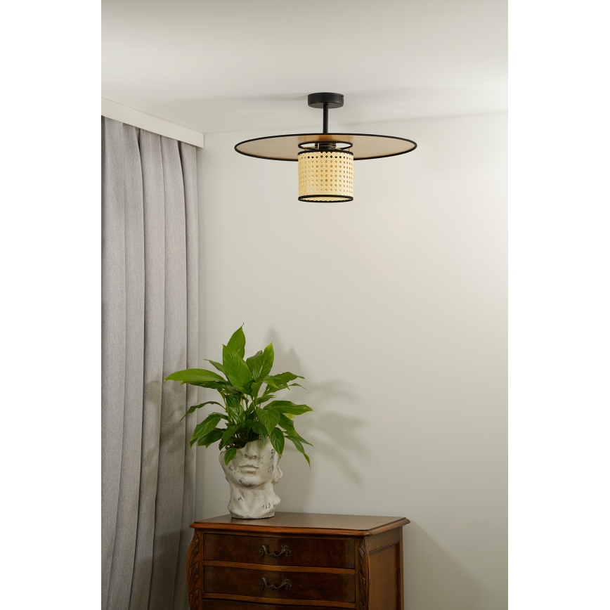 Duolla - Tvirtinamas sietynas TOKYO RATTAN 1xE27/15W/230V diametras 50 cm auksas/rotangas