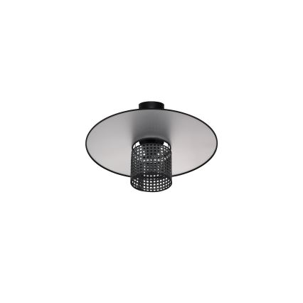 Duolla - Tvirtinamas sietynas TOKYO RATTAN 1xE27/15W/230V diametras 50 cm juoda/sidabras