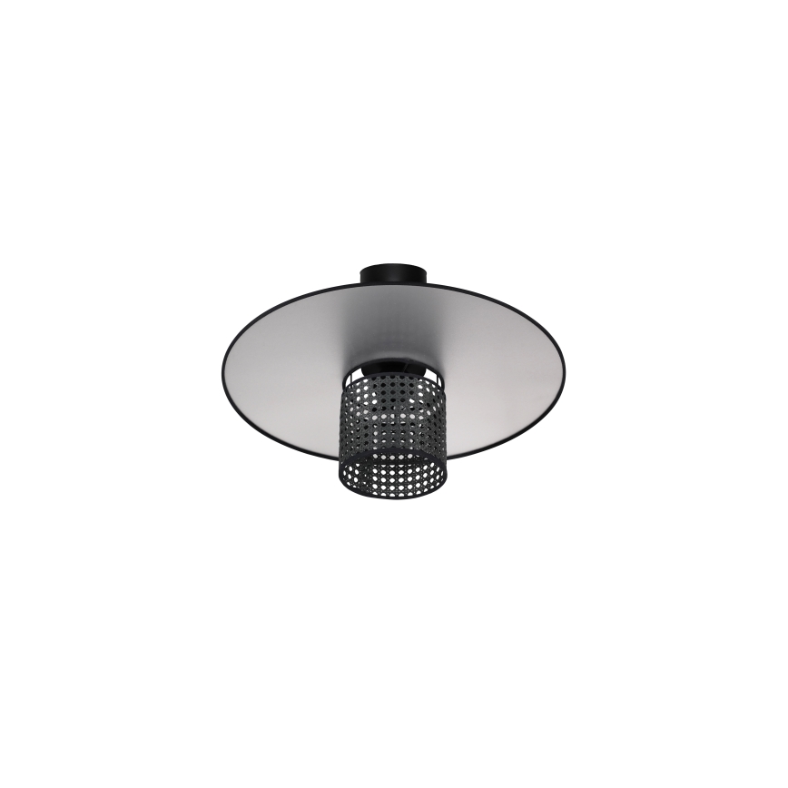 Duolla - Tvirtinamas sietynas TOKYO RATTAN 1xE27/15W/230V diametras 50 cm juoda/sidabras
