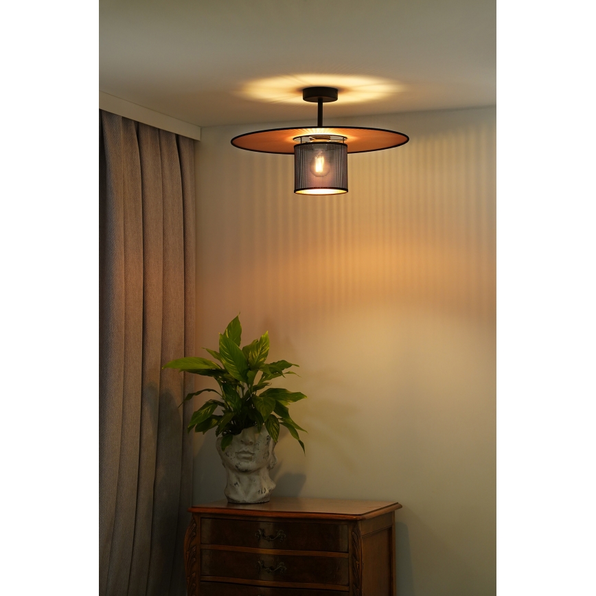 Duolla - Tvirtinamas sietynas TOKYO SHINY 1xE27/15W/230V diametras 50 cm juoda/varis