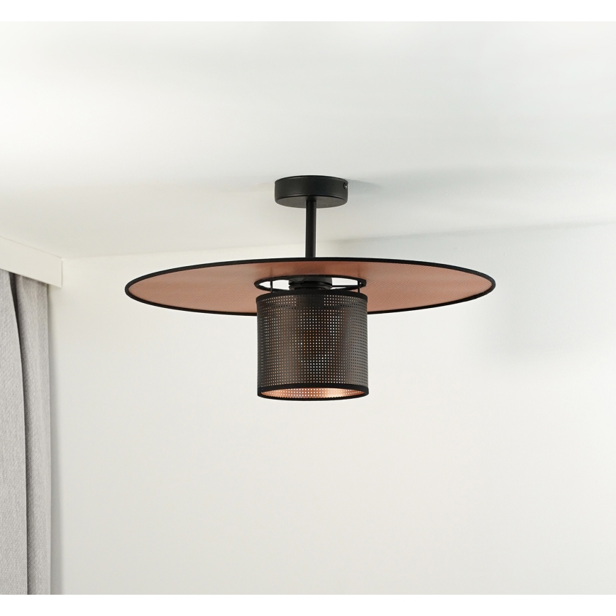 Duolla - Tvirtinamas sietynas TOKYO SHINY 1xE27/15W/230V diametras 50 cm juoda/varis