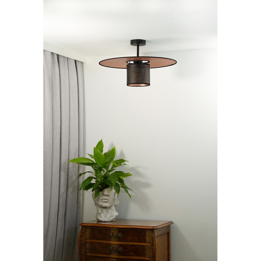 Duolla - Tvirtinamas sietynas TOKYO SHINY 1xE27/15W/230V diametras 50 cm juoda/varis