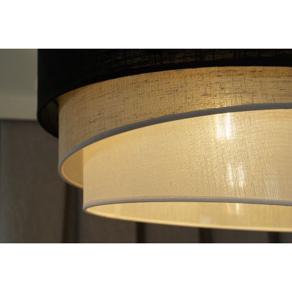 Duolla - Tvirtinamas sietynas TRIO 1xE27/15W/230V diametras 45 cm juoda/pilka/balta