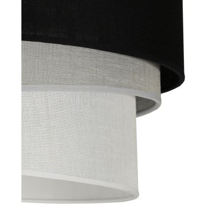 Duolla - Tvirtinamas sietynas TRIO 1xE27/15W/230V diametras 45 cm juoda/pilka/balta