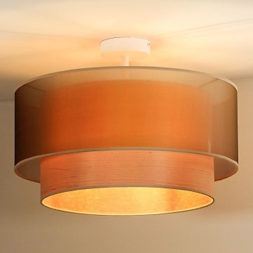 Duolla - Tvirtinamas sietynas WOOD BOHO 1xE27/15W/230V diametras 45 cm varis/smėlio spalva