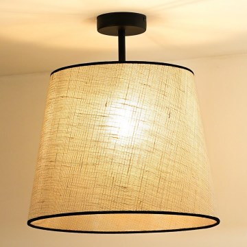 Duolla - Tvirtinamas sietynas YUTE 1xE27/15W/230V diametras 38 cm pilka/juoda