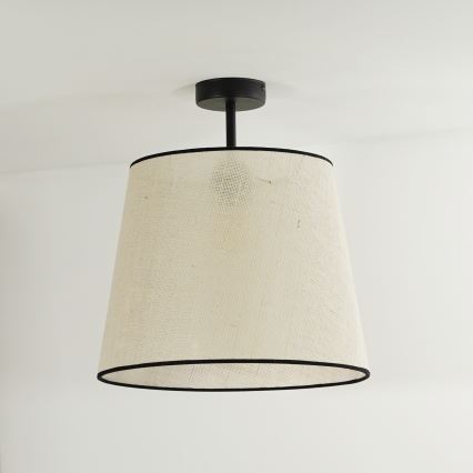 Duolla - Tvirtinamas sietynas YUTE 1xE27/15W/230V diametras 38 cm pilka/juoda