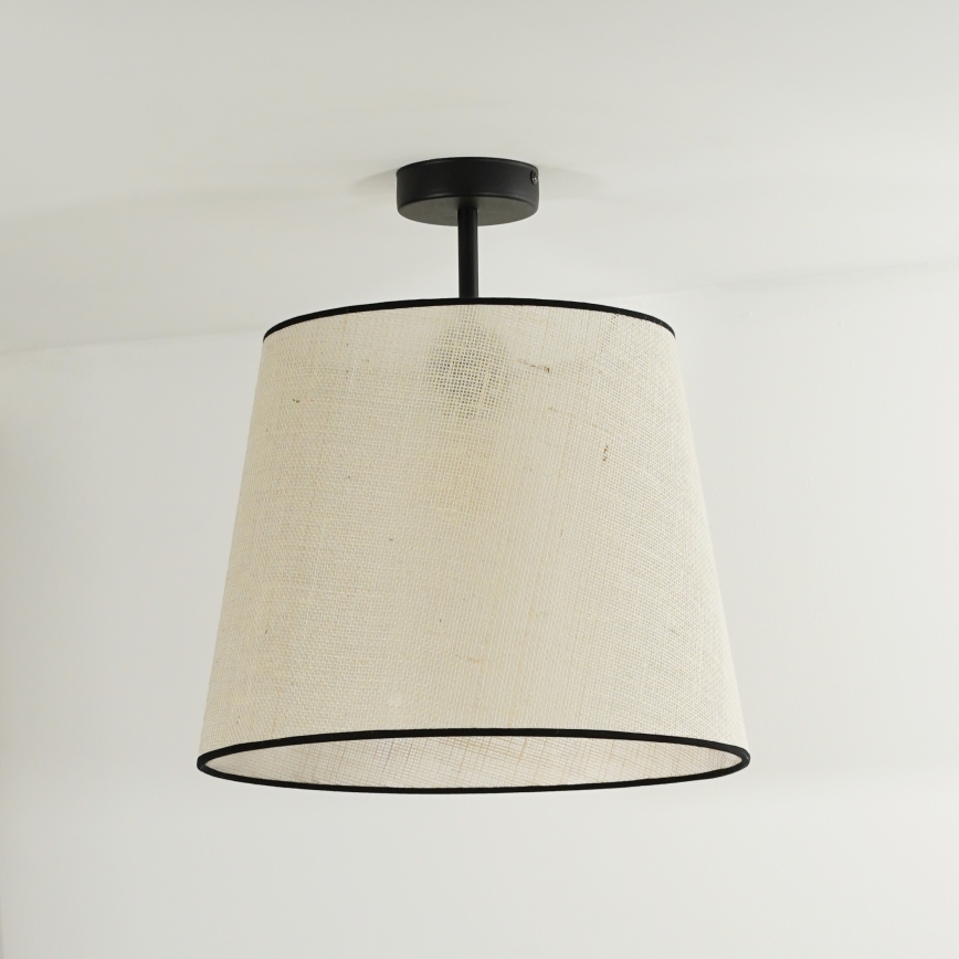 Duolla - Tvirtinamas sietynas YUTE 1xE27/15W/230V diametras 38 cm pilka/juoda